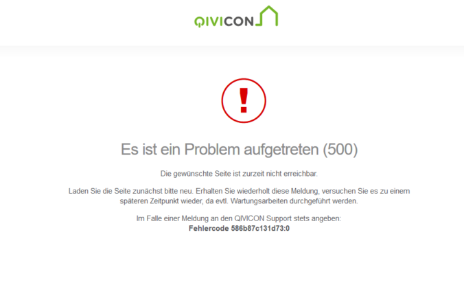 QIVICON Telekom SmartHome Error Fehler